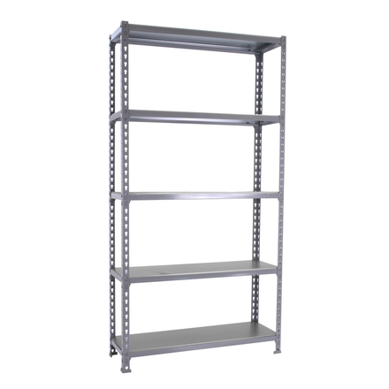 Rayonnage métallique léger sans vis 2000x1200x500 - 5 niveaux Gris - SIMON RACK - 8425437077005