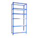 Rayonnage métallique léger sans vis 2500x1200x300 - 6 niveaux Bleu/Blanc - SIMON RACK - 8425437077012