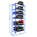 Rayonnage métallique léger sans vis 2500x1200x300 - 6 niveaux Bleu/Blanc - SIMON RACK - 8425437077012