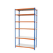 Rayonnage métallique léger sans vis 2500x1200x300 - 6 niveaux Bleu/Orange/Galvanisé - SIMON RACK - 8425437077036