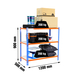 Rayonnage bois-métal léger sans vis 900x1200x500 - 3 niveaux Bleu/Bois - SIMON RACK - 8425437077272