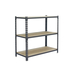 Rayonnage bois-métal léger sans vis 900x1200x500 - 3 niveaux Gris/Bois - SIMON RACK - 8425437077302