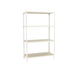 Rayonnage bois-métal léger sans vis 1500x1200x300 - 4 niveaux Blanc/Bois - SIMON RACK - 8425437077333