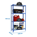 Rayonnage bois-métal léger sans vis 1500x1200x300 - 4 niveaux Gris/Bois - SIMON RACK - 8425437077357