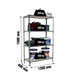 Rayonnage bois-métal léger sans vis 1500x1200x400 - 4 niveaux Gris/Bois - SIMON RACK - 8425437077401