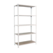 Rayonnage bois-métal léger sans vis 2000x1200x400 - 5 niveaux Blanc/Bois - SIMON RACK - 8425437077531