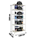 Rayonnage bois-métal léger sans vis 2500x1200x500 - 6 niveaux Blanc/Bois - SIMON RACK - 8425437077739