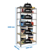 Rayonnage bois-métal léger sans vis 2500x1200x500 - 6 niveaux Gris/Bois - SIMON RACK - 8425437077753
