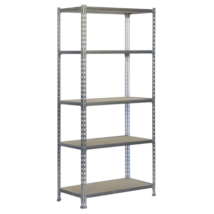 Rayonnage bois-métal léger sans vis 2000x1100x300 - 5 niveaux Bois - SIMON RACK - 8425437077791