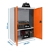 Vestiaire métallique monté 900x800x400 - 1 niveau Gris/Orange - SIMON RACK - 8425437079399
