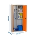 Vestiaire métallique 1800x600x400 - Gris/Orange - SIMON RACK - 8425437079429