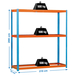 Étagère charge moyenne 500 à 600kg - 2000x2100x750 - 3 niveaux Bleu/Orange - SIMON RACK - 8425437081200