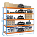 Étagère charge moyenne 500 à 600kg - 2000x2100x600 - 5 niveaux Bleu/Orange/Bois - SIMON RACK - 8425437081668