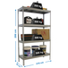 Étagère charge moyenne 500 à 600kg - 2000x2100x450 - 4 niveaux Galvanisé - SIMON RACK - 8425437081873