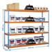 Étagère charge moyenne 500 à 600kg - 2000x2100x600 - 4 niveaux Bleu/Orange - SIMON RACK - 8425437081903