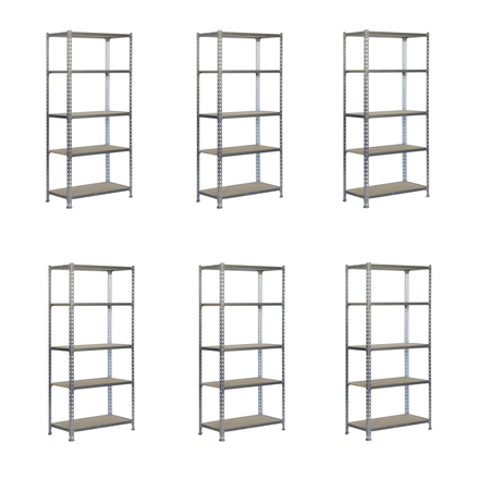 Rayonnage métallique léger sans vis 1800x800x400 - 5 niveaux Galvanisé - SIMON RACK - 8425437082153