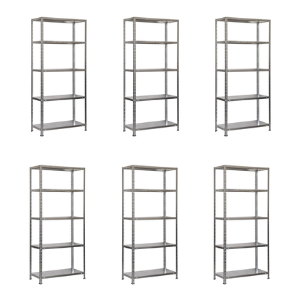 Rayonnage métallique léger à vis 1800x900x400 - 5 niveaux Galvanisé - SIMON RACK - 8425437082160