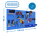 Kit établi mobile Bricolage - 600x1200x35 - 1 niveau Bleu - SIMON RACK - 8425437082252