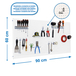 Kit établi mobile Bricolage - 600x900x35 - 1 niveau Blanc - SIMON RACK - 8425437082474