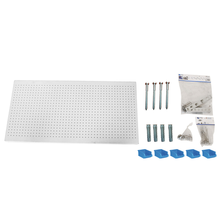 Kit établi mobile Bricolage - 600x1500x35 - 1 niveau Blanc - SIMON RACK - 8425437082580