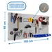 Kit établi mobile Bricolage - 600x1500x35 - 1 niveau Galvanisé - SIMON RACK - 8425437082726
