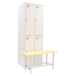 Vestiaire métallique 1800x1000x620 - 2 niveaux Gris - SIMON RACK - 8425437082931