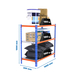 Rayonnage métallique léger sans vis 1000x1000x300 - 3 niveaux Bleu/Orange - SIMON RACK - 8425437085307
