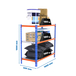 Rayonnage métallique léger sans vis 1000x1000x500 - 3 niveaux Bleu/Orange - SIMON RACK - 8425437085406
