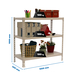 Rayonnage métallique léger sans vis 1000x1000x500 - 3 niveaux Blanc - SIMON RACK - 8425437085413