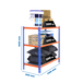 Rayonnage métallique léger sans vis 1000x1100x400 - 3 niveaux Bleu/Orange - SIMON RACK - 8425437085505