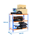 Rayonnage bois-métal léger sans vis 1000x900x300 - 3 niveaux Bleu/Orange/Bois - SIMON RACK - 8425437085598