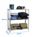 Rayonnage bois-métal léger sans vis 1000x900x300 - 3 niveaux Bois - SIMON RACK - 8425437085611