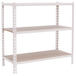 Rayonnage bois-métal léger sans vis 1000x1000x300 - 3 niveaux Blanc/Bois - SIMON RACK - 8425437085901