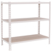 Rayonnage bois-métal léger sans vis 1000x1100x300 - 3 niveaux Blanc/Bois - SIMON RACK - 8425437086052