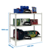 Rayonnage bois-métal léger sans vis 1000x1100x300 - 3 niveaux Blanc/Bois - SIMON RACK - 8425437086052
