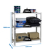 Rayonnage bois-métal léger sans vis 1000x1100x300 - 3 niveaux Bois - SIMON RACK - 8425437086069