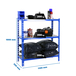 Rayonnage bois-métal léger sans vis 1000x1100x500 - 3 niveaux Bleu/Bois - SIMON RACK - 8425437086236