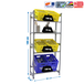 Rayonnage léger tri de bouteille sans vis 1000x800x300 - 4 niveaux Gris - SIMON RACK - 8425437087790