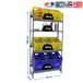 Rayonnage léger tri de bouteille sans vis 1000x1000x300 - 4 niveaux Gris - SIMON RACK - 8425437087806