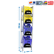 Rayonnage léger tri de bouteille sans vis 2000x400x300 - 4 niveaux Gris - SIMON RACK - 8425437087837