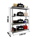 Étagère charge moyenne 500 à 600kg - 2000x2100x600 - 4 niveaux Gris - SIMON RACK - 8425437089664