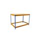 Kit établi Basic - 900x1200x450 - 1 niveau Bleu/Orange/Bois - SIMON RACK - 8425437089701