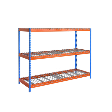 Étagère mobile charge moyenne 400kg - 2000x1800x600 - 3 niveaux Bleu/Orange - SIMON RACK - 8425437089862