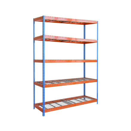 Étagère mobile charge moyenne 400kg - 2000x1800x600 - 5 niveaux Bleu/Orange - SIMON RACK - 8425437089886