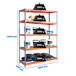 Étagère mobile charge moyenne 400kg - 2000x1800x600 - 5 niveaux Bleu/Orange - SIMON RACK - 8425437089886