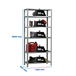Rayonnage métallique léger à vis 2000x1100x300 - 6 niveaux Galvanisé - SIMON RACK - 8425437091377
