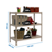 Rayonnage métallique léger sans vis 900x1100x300 - 3 niveaux Gris - SIMON RACK - 8425437091445