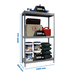 Étagère charge moyenne 500 à 600kg - 2000x2100x600 - 3 niveaux Gris/Bois - SIMON RACK - 8425437092268