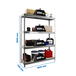 Étagère charge moyenne 500 à 600kg - 2000x1800x750 - 4 niveaux Gris/Bois - SIMON RACK - 8425437092312