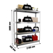 Étagère charge moyenne 500 à 600kg - 2000x2100x450 - 4 niveaux Gris/Bois - SIMON RACK - 8425437092329
